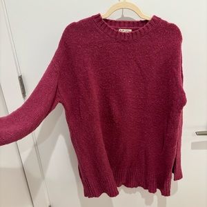 For Love & Lemons Knitz Tunic Sweater in Dark Pink, Size XS